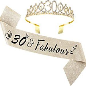 30 and Fabulous Tiara and Sash